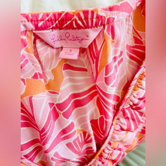 Lilly Pulitzer silk sleeveless blouse Size 4 - Picture 8 of 9